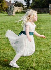 A-Line/Princess Scoop Flower Girl Dresses With Lace