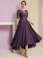 A-Line/Princess Half Sleeves Mother of the Bride Dresses with Applique