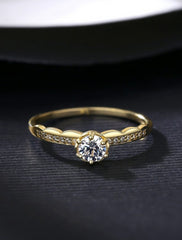 Ring Party Classic Gold S925 Sterling Silver Precious Stylish Simple