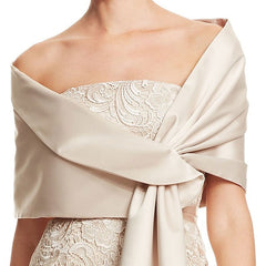Elegant Sleeveless Satin Wedding Guest Wraps With Pure Color