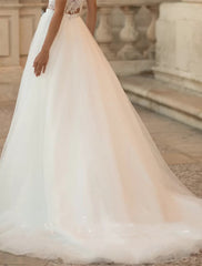 A-Line/Princess Wedding Dresses Separates Separates Sweep / Brush Train With Split